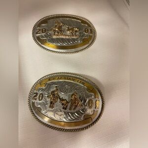 Silver and Gold 4-H AZ State Fair Belt Buckles